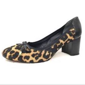 Franco Sarto Leopard Print Pumps with Bow